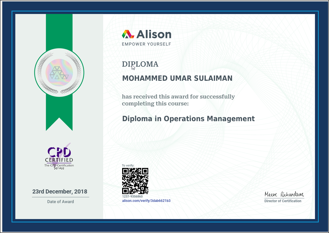 Diploma in Operations Management