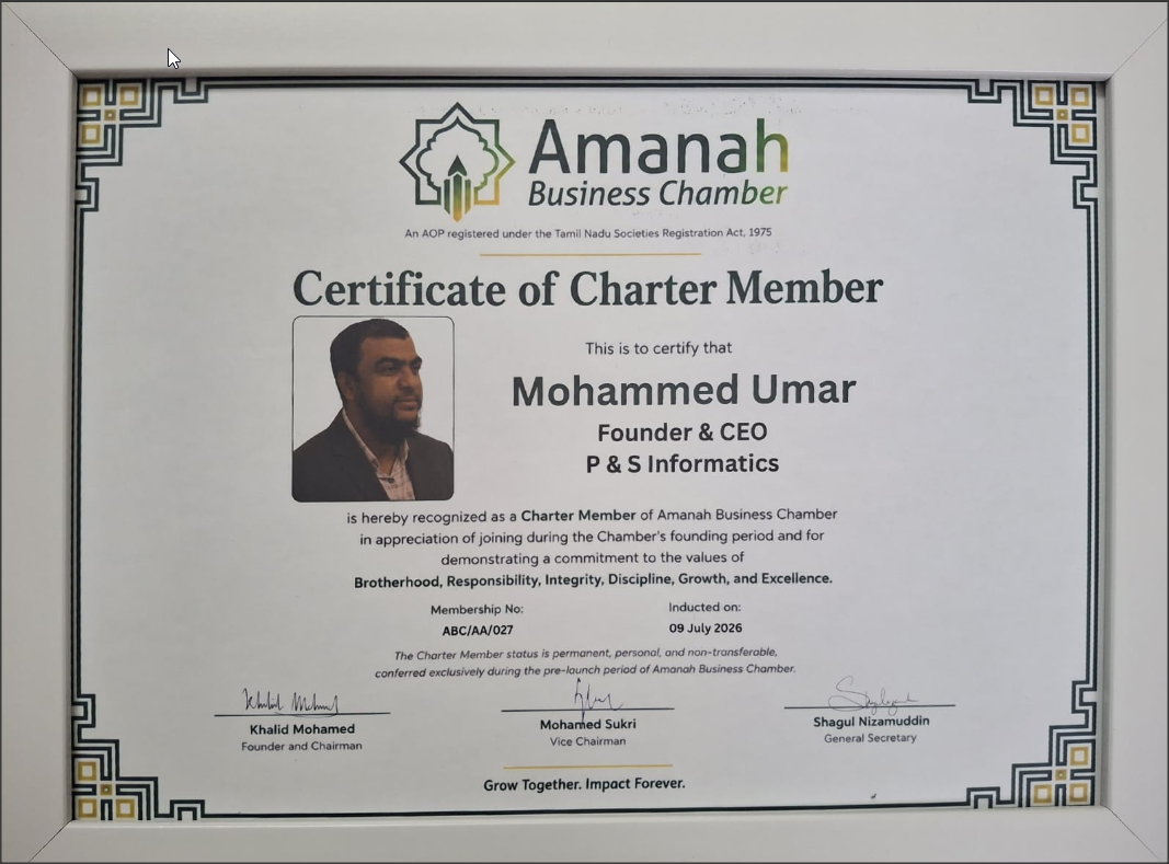 Chartered Member Amanah Business Chamber